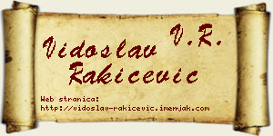 Vidoslav Rakićević vizit kartica